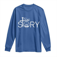 Christian True Story Long Sleeve Shirt Nativity Scene Christmas Faith Cross Jesus Birth - Wonder Print Shop