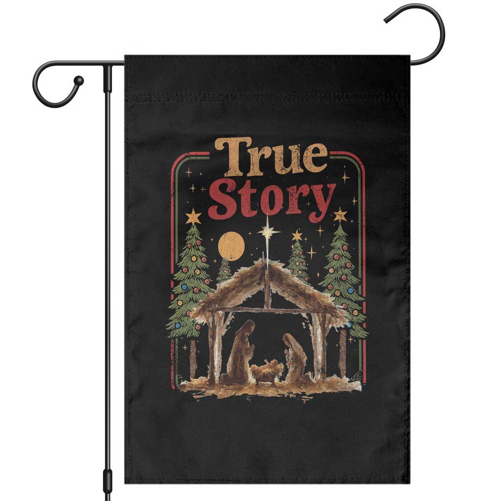 Vintage Nativity Scene Garden Flag Christian Christmas True Story Jesus Birth - Wonder Print Shop