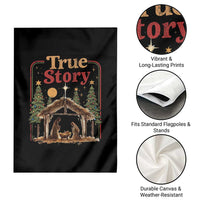 Vintage Nativity Scene Garden Flag Christian Christmas True Story Jesus Birth - Wonder Print Shop