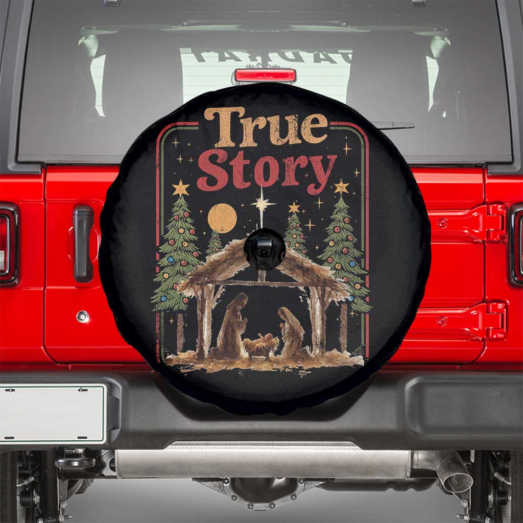 Vintage Nativity Scene Spare Tire Cover Christian Christmas True Story Jesus Birth - Wonder Print Shop