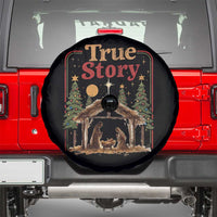 Vintage Nativity Scene Spare Tire Cover Christian Christmas True Story Jesus Birth - Wonder Print Shop