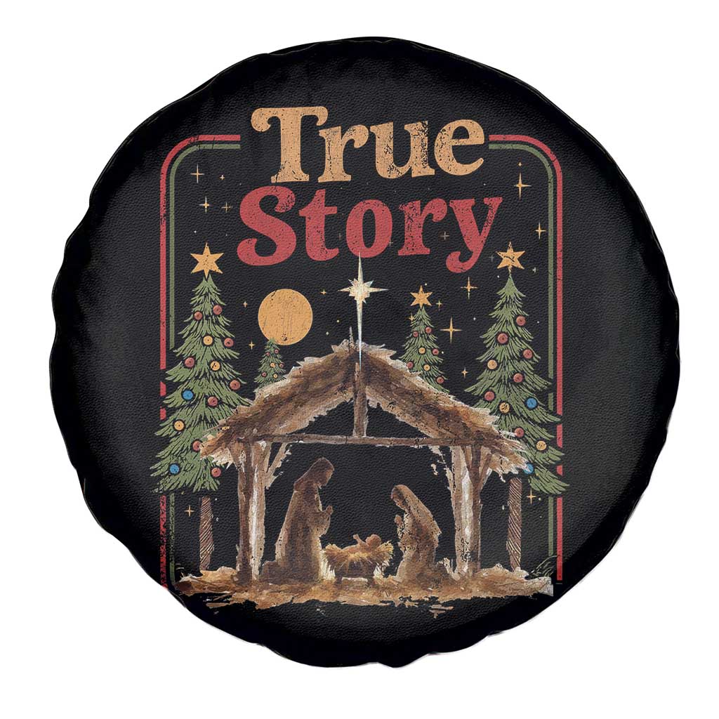 Vintage Nativity Scene Spare Tire Cover Christian Christmas True Story Jesus Birth - Wonder Print Shop