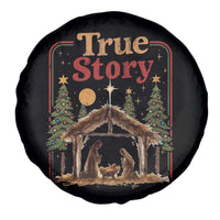 Vintage Nativity Scene Spare Tire Cover Christian Christmas True Story Jesus Birth - Wonder Print Shop