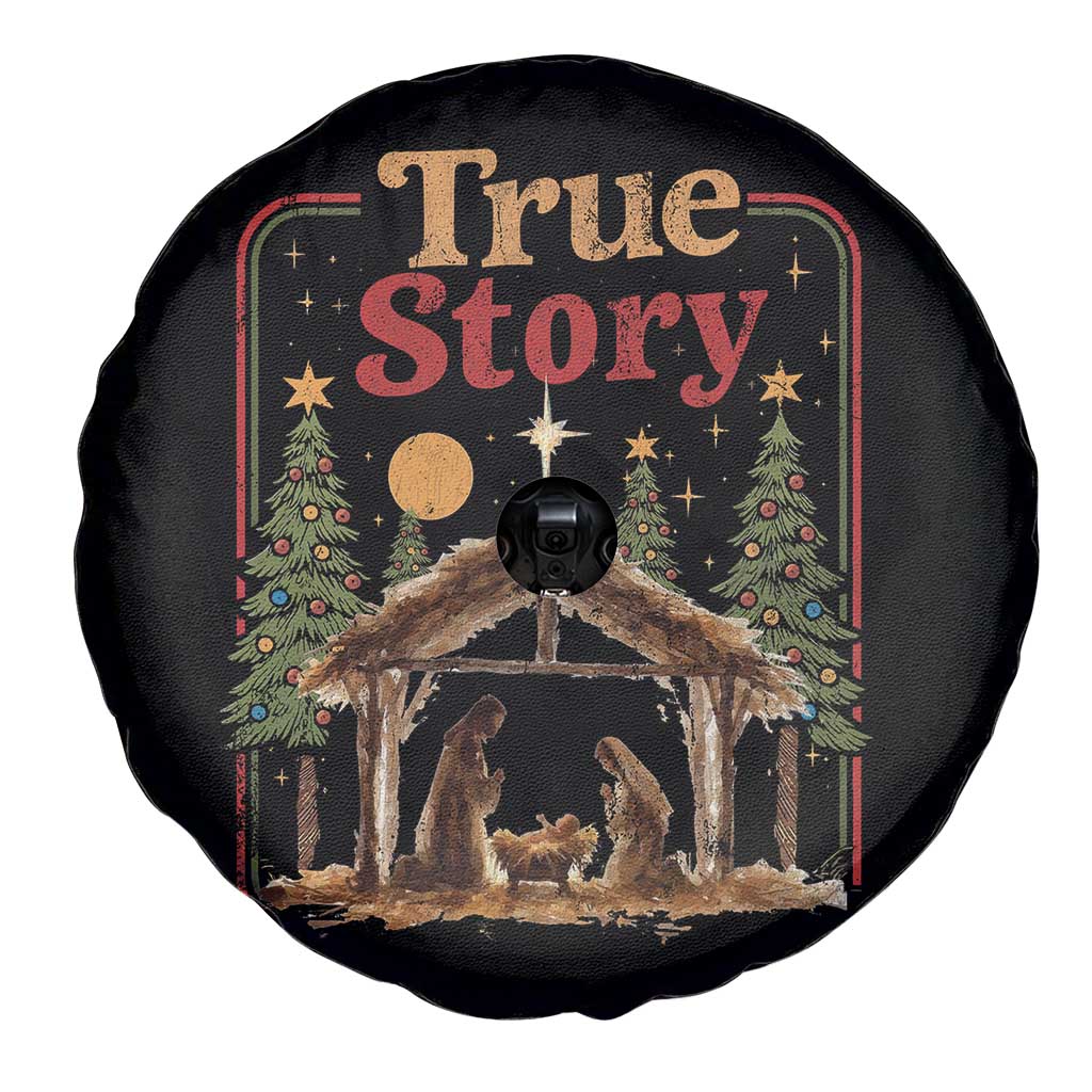 Vintage Nativity Scene Spare Tire Cover Christian Christmas True Story Jesus Birth - Wonder Print Shop