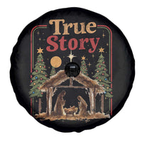 Vintage Nativity Scene Spare Tire Cover Christian Christmas True Story Jesus Birth - Wonder Print Shop