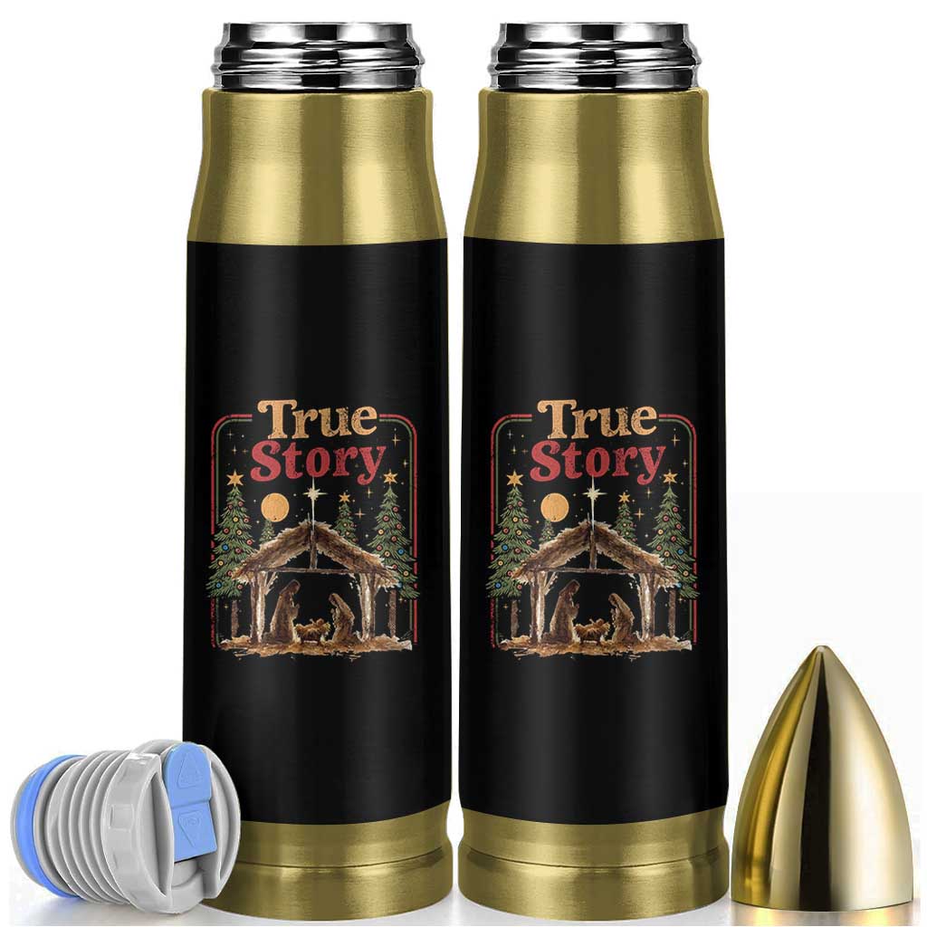 Vintage Nativity Scene Bullet Tumbler Christian Christmas True Story Jesus Birth - Wonder Print Shop