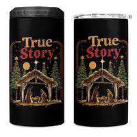 Vintage Nativity Scene 4 in 1 Can Cooler Tumbler Christian Christmas True Story Jesus Birth - Wonder Print Shop