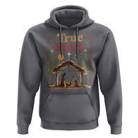 Vintage Nativity Scene Hoodie Christian Christmas True Story Jesus Birth - Wonder Print Shop