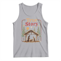 Vintage Nativity Scene Tank Top Christian Christmas True Story Jesus Birth - Wonder Print Shop