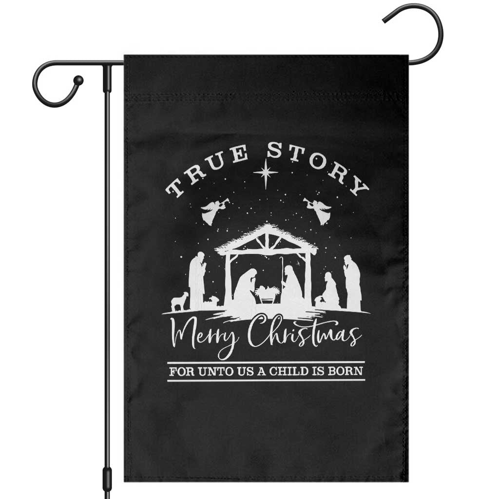 True Story Merry Christmas Garden Flag Christian Xmas True Story Jesus Birth - Wonder Print Shop