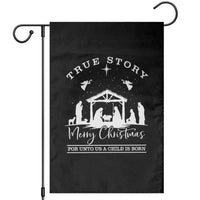 True Story Merry Christmas Garden Flag Christian Xmas True Story Jesus Birth - Wonder Print Shop