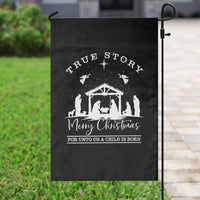 True Story Merry Christmas Garden Flag Christian Xmas True Story Jesus Birth - Wonder Print Shop