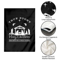 True Story Merry Christmas Garden Flag Christian Xmas True Story Jesus Birth - Wonder Print Shop