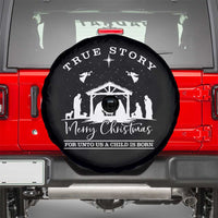 True Story Merry Christmas Spare Tire Cover Christian Xmas True Story Jesus Birth - Wonder Print Shop