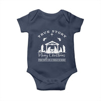 True Story Merry Christmas Baby Onesie Christian Xmas True Story Jesus Birth - Wonder Print Shop