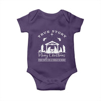 True Story Merry Christmas Baby Onesie Christian Xmas True Story Jesus Birth - Wonder Print Shop