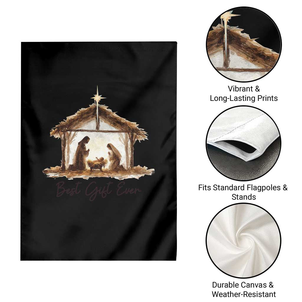 Nativity Scene Garden Flag Christian Christmas Jesus Best Gift Ever - Wonder Print Shop