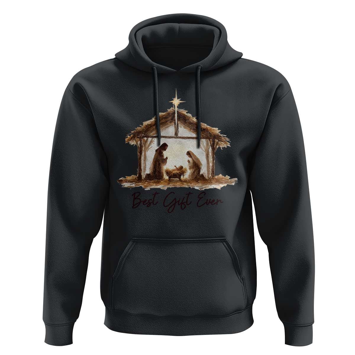 Nativity Scene Hoodie Christian Christmas Jesus Best Gift Ever - Wonder Print Shop