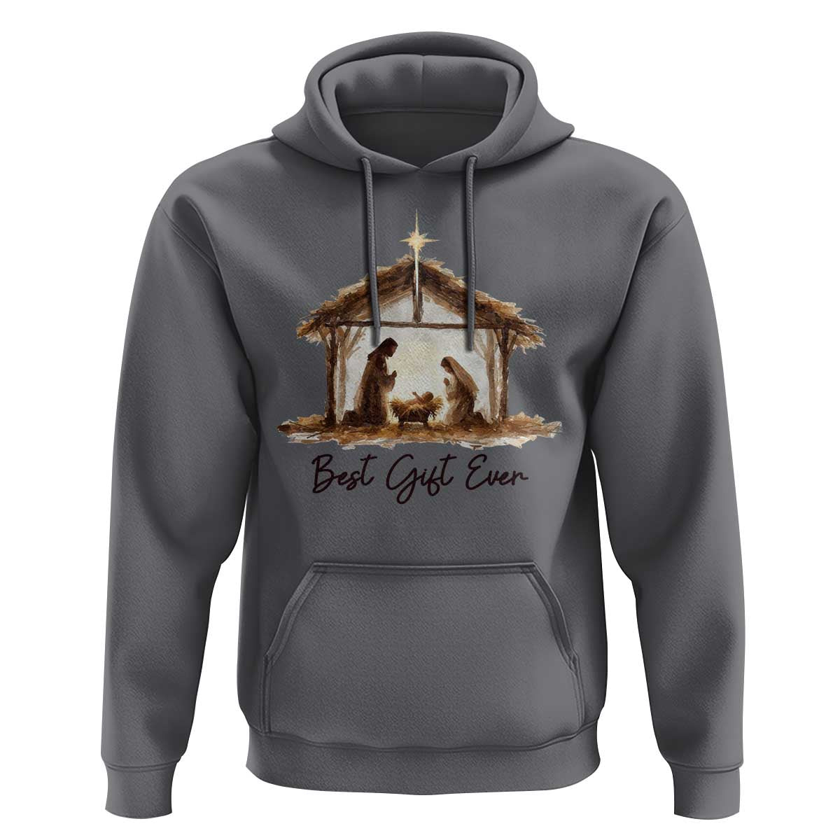 Nativity Scene Hoodie Christian Christmas Jesus Best Gift Ever - Wonder Print Shop