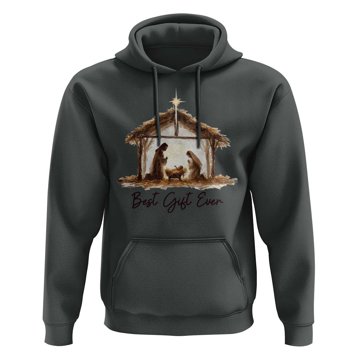 Nativity Scene Hoodie Christian Christmas Jesus Best Gift Ever - Wonder Print Shop