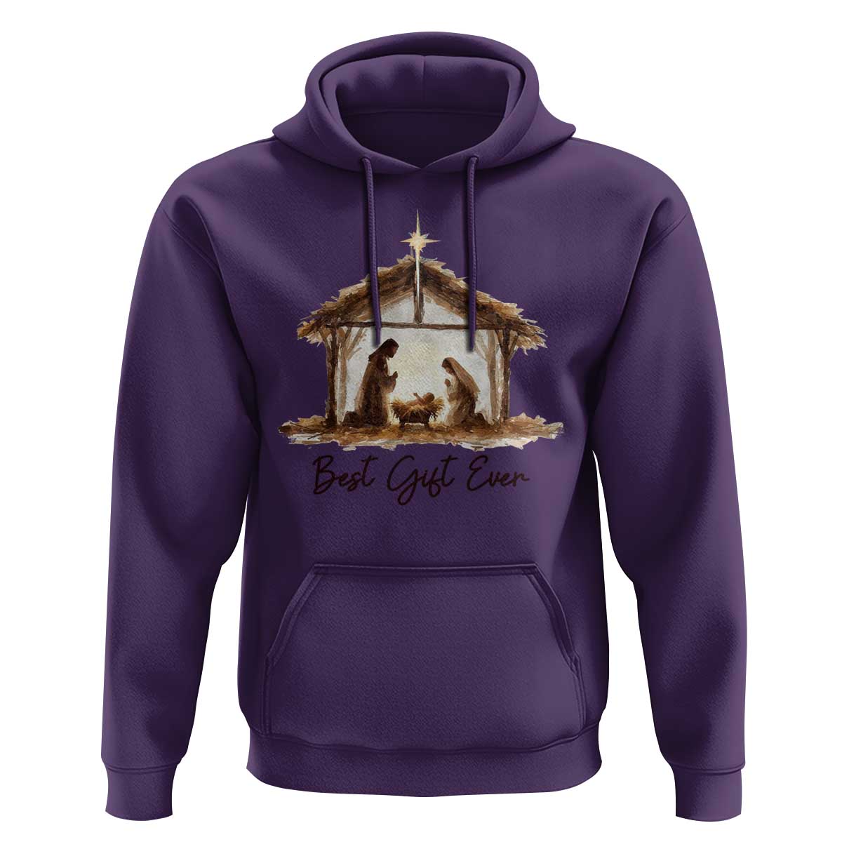 Nativity Scene Hoodie Christian Christmas Jesus Best Gift Ever - Wonder Print Shop
