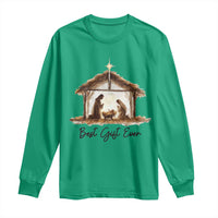 Nativity Scene Long Sleeve Shirt Christian Christmas Jesus Best Gift Ever - Wonder Print Shop