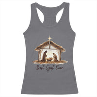 Nativity Scene Racerback Tank Top Christian Christmas Jesus Best Gift Ever - Wonder Print Shop