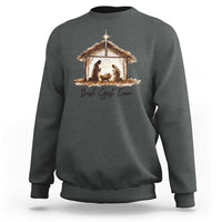 Nativity Scene Sweatshirt Christian Christmas Jesus Best Gift Ever - Wonder Print Shop
