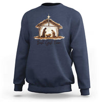 Nativity Scene Sweatshirt Christian Christmas Jesus Best Gift Ever - Wonder Print Shop