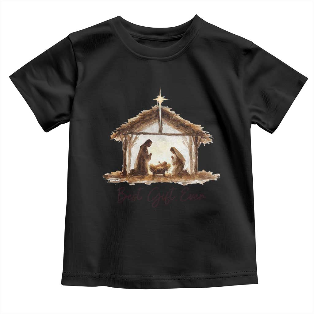 Nativity Scene Toddler T Shirt Christian Christmas Jesus Best Gift Ever - Wonder Print Shop
