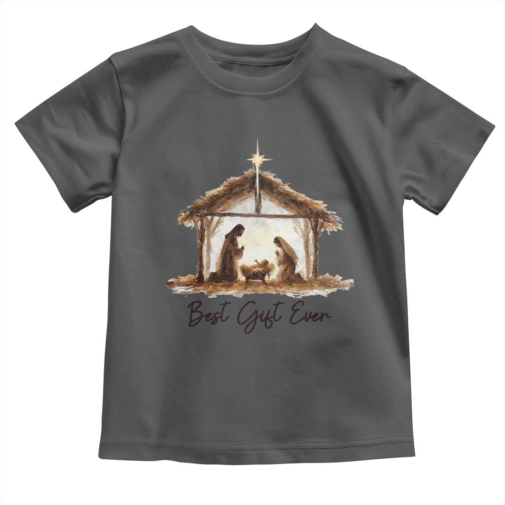 Nativity Scene Toddler T Shirt Christian Christmas Jesus Best Gift Ever - Wonder Print Shop