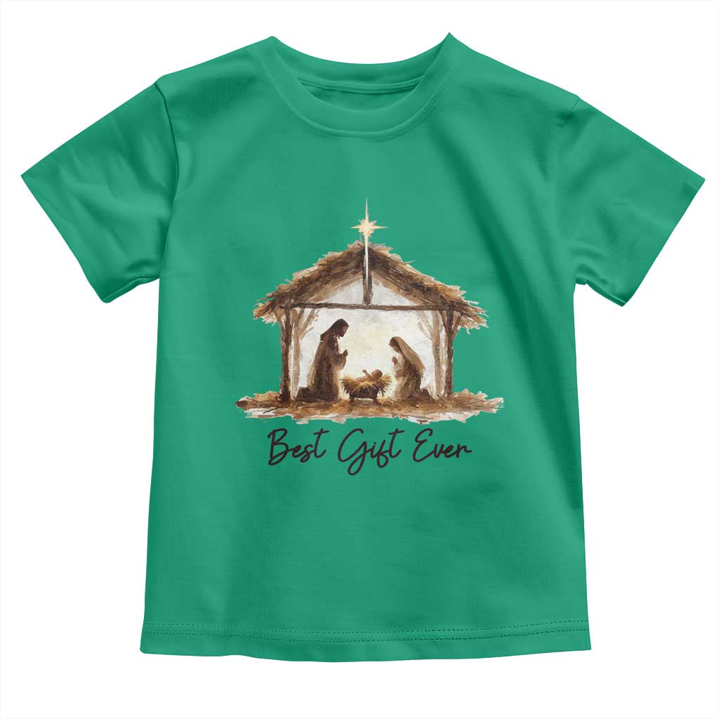 Nativity Scene Toddler T Shirt Christian Christmas Jesus Best Gift Ever - Wonder Print Shop