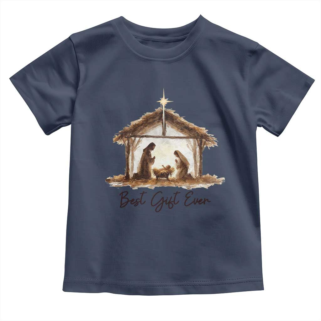 Nativity Scene Toddler T Shirt Christian Christmas Jesus Best Gift Ever - Wonder Print Shop