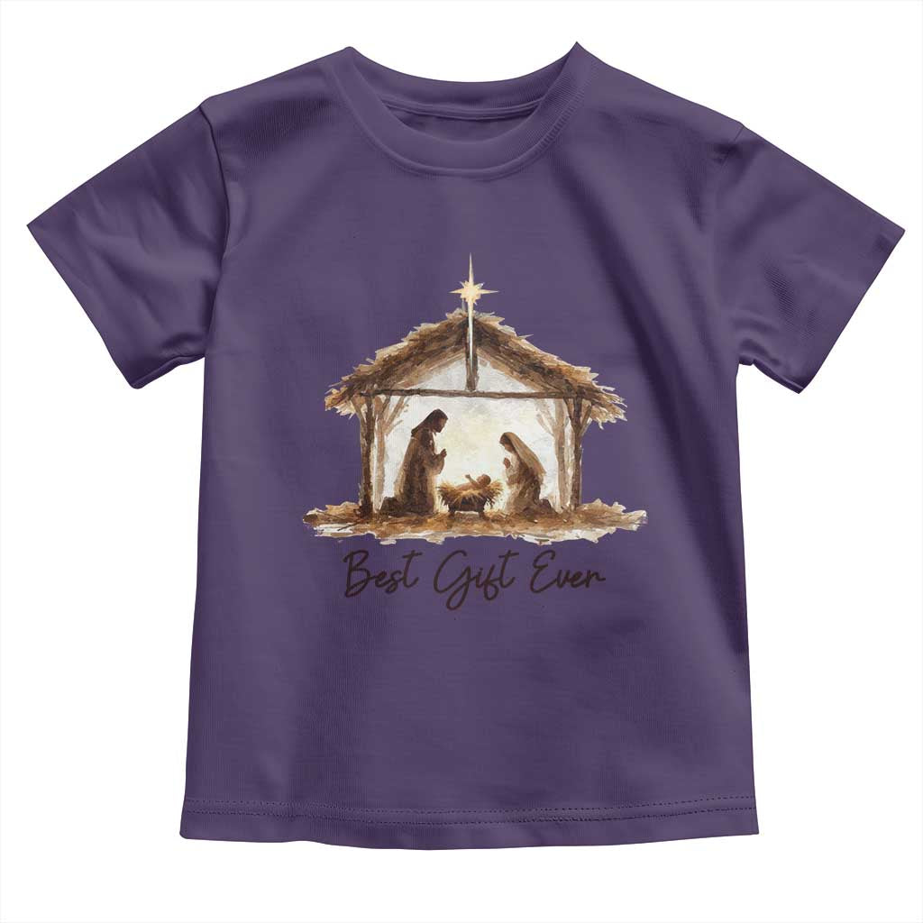 Nativity Scene Toddler T Shirt Christian Christmas Jesus Best Gift Ever - Wonder Print Shop