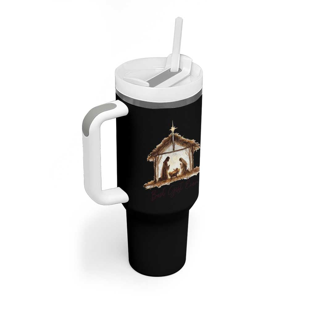 Nativity Scene Tumbler With Handle Christian Christmas Jesus Best Gift Ever - Wonder Print Shop
