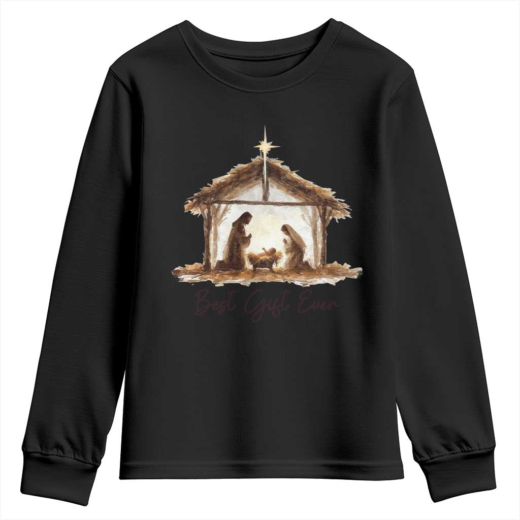 Nativity Scene Youth Sweatshirt Christian Christmas Jesus Best Gift Ever - Wonder Print Shop