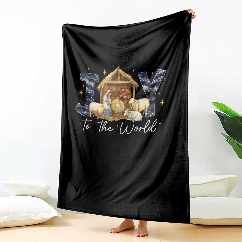 Nativity Scene Throw Blanket Christian Christmas Jesus Joy To The World - Wonder Print Shop
