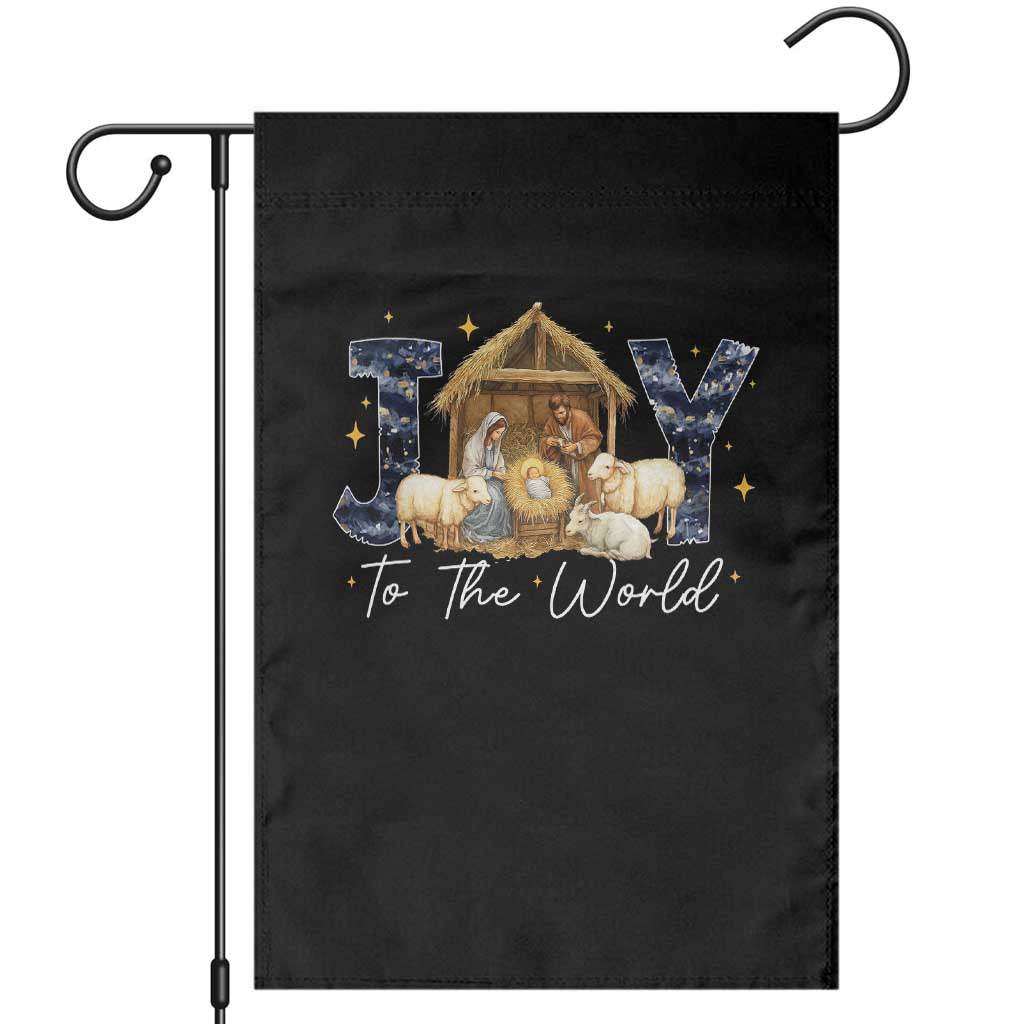 Nativity Scene Garden Flag Christian Christmas Jesus Joy To The World - Wonder Print Shop