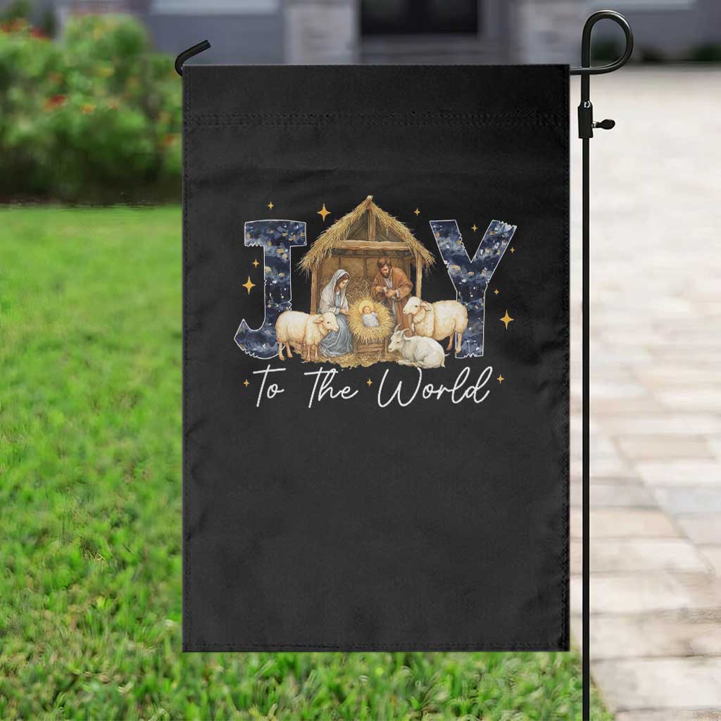 Nativity Scene Garden Flag Christian Christmas Jesus Joy To The World - Wonder Print Shop