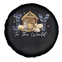 Nativity Scene Spare Tire Cover Christian Christmas Jesus Joy To The World - Wonder Print Shop