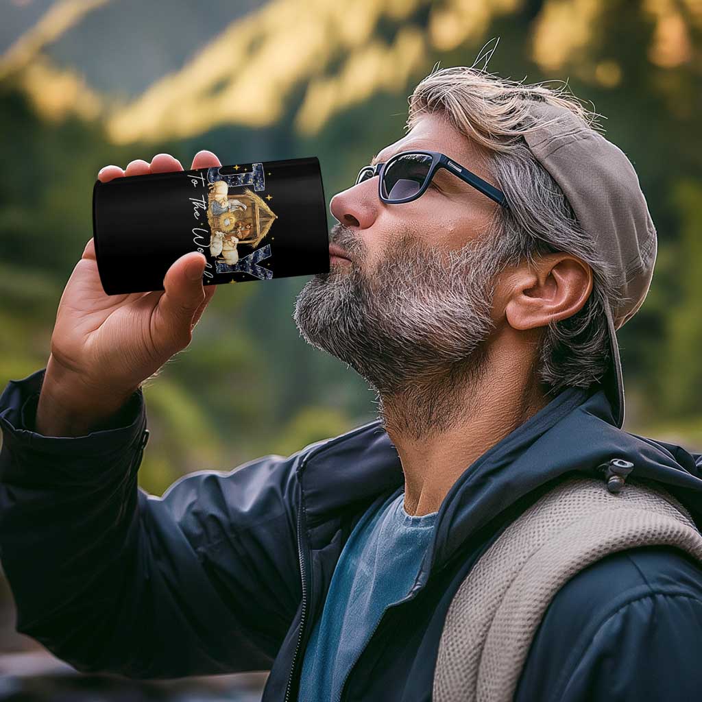 Nativity Scene 4 in 1 Can Cooler Tumbler Christian Christmas Jesus Joy To The World - Wonder Print Shop