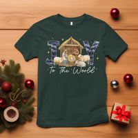 Nativity Scene T Shirt Christian Christmas Jesus Joy To The World - Wonder Print Shop