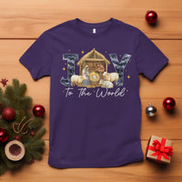 Nativity Scene T Shirt Christian Christmas Jesus Joy To The World - Wonder Print Shop