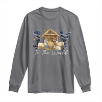 Nativity Scene Long Sleeve Shirt Christian Christmas Jesus Joy To The World - Wonder Print Shop