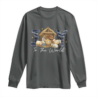 Nativity Scene Long Sleeve Shirt Christian Christmas Jesus Joy To The World - Wonder Print Shop