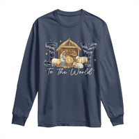 Nativity Scene Long Sleeve Shirt Christian Christmas Jesus Joy To The World - Wonder Print Shop