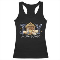 Nativity Scene Racerback Tank Top Christian Christmas Jesus Joy To The World - Wonder Print Shop
