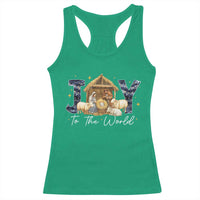 Nativity Scene Racerback Tank Top Christian Christmas Jesus Joy To The World - Wonder Print Shop