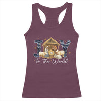 Nativity Scene Racerback Tank Top Christian Christmas Jesus Joy To The World - Wonder Print Shop