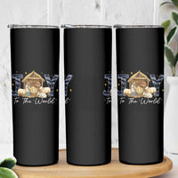 Nativity Scene Skinny Tumbler Christian Christmas Jesus Joy To The World - Wonder Print Shop